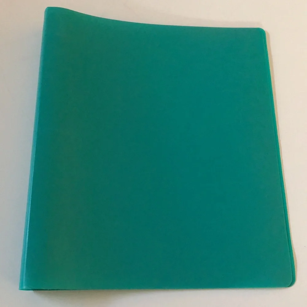 Lot of 2 Mead Slickers 1 inch poly 3 ring binders